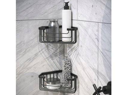 Rohový sprchový kôš Gedy čierny_1