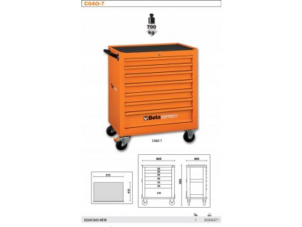 VOZÍK NA NÁRADIE 7 ZÁSUVKOV BETA 9324 / C04O-7 NOVINKA_0