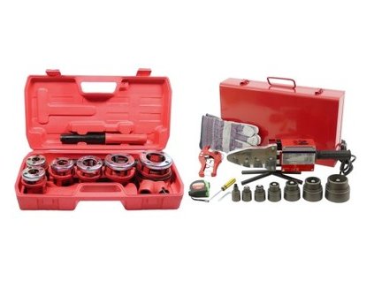 Sada na zváranie, zváračka - Zvárací stroj PVC 2700W THREADER pre potrubia 6 kusov_0