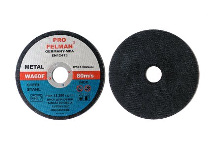 Rezné kotúče na kov 125x1.0 pro FELMAN 100 Ks_0