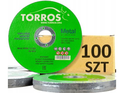 Rezné kotúče na kov Torros 125x1,0x22,2 100ks_0