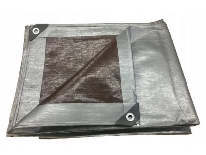 Krycia plachta - Plachta strieborná - hnedá 6x10m 210g hrubá_0