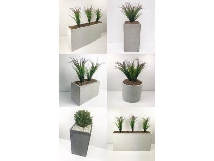 Kvetináč na terasu - Zľava! Betónový hrniec 100x50x70 biela farba_1