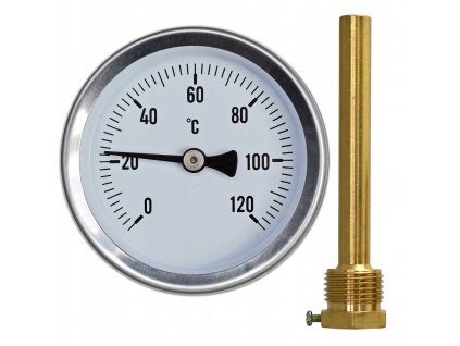 Udiareň - Bimetalový teplomer na fajčenie so štítom 200 mm_1