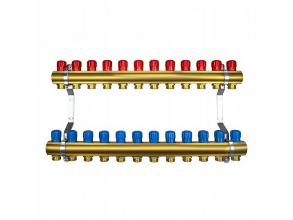 Rozdeľovač pre kúrenie - Distribútor teplovodného kúrenia 12 okruhov_0