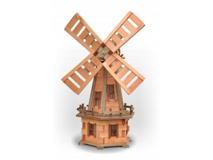 Záhradný veterný mlyn drevený veterný mlyn 130 cm WK5_1
