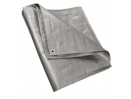 Krycia plachta - Strieborná plachta Hrubá, krúžky 6 x 8m_0