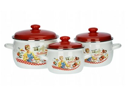 Sada smaltovaných hrncov RETRO 6 ks_0