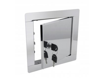 Revízne dvierka - Nerezové kontrolné dvere 15x15 kľúč_0