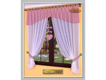 HOTOVÉ ZÁCLONY VOILE POLKA dot 300x180 HIT !!! F-35_0