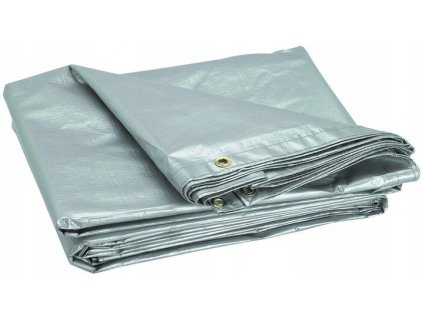 Krycia plachta - Plachta VODotesná hrubá strieborná plachta 5x6 m_0