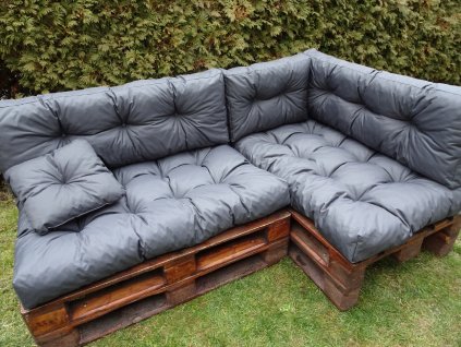 Vankúše  - Vankúše na dvoch paliet KPL 6ks 120 x 60 antracit_1