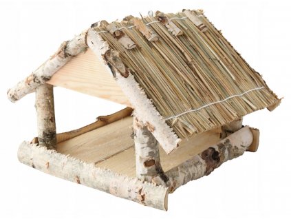 Vtáčia búdka, krmitko, domček - Bird podávač s vnútornou slamou (vzor-3)_1