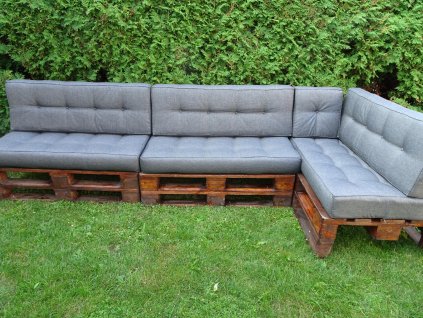 Vankúše  - Vankúše na troch paletách KPL 8 ks 120 x 60 šedá_1