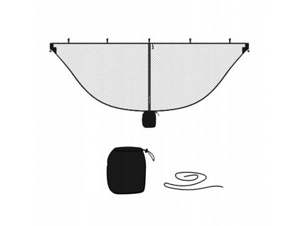 Hojdacia sieť hamak -  moskytiéra moskytiéra - čierna_1