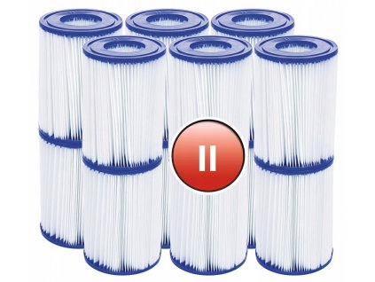 Bazénové čerpadlo, pumpa -  12 x Filter typu II pre čerpadlo bazénov - bestway 58094_2