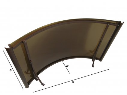 Strieška dverí. Arch Canopy 160x120 AluLity_0