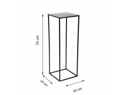 Stojan na kvety - Moderný kvetinový stojaci 70cm čierny kov_1