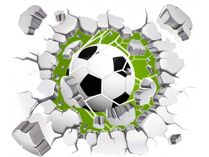 Samolepky na stenu 3D Futbalové LOPTY 3D 144cm_0