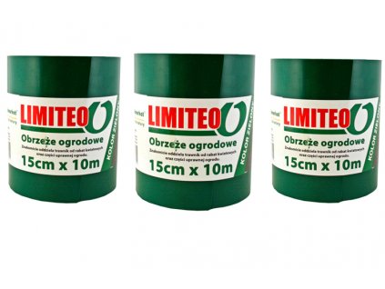 Obrubník palisáda -  Plastový rovný okraj trávnika 15cm 3x10m_0