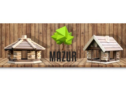 Vtáčia búdka, krmitko, domček - Veľký drevený podávač vtákov so stojanom. Br_1