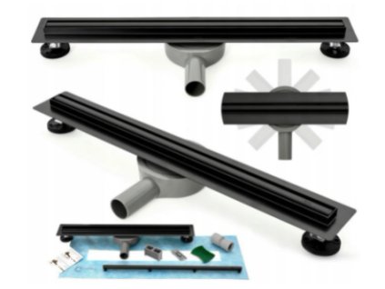 Sprchový odtok - žľab 100 cm ČIERNY VYPR_0