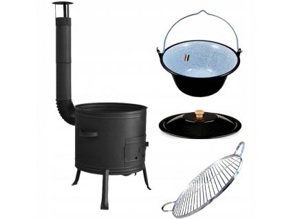 Kotlík na guláš - TERÉNOVÁ KUCHYNĚ + VÍKO KOTLA 25L 42CM GRIL_1