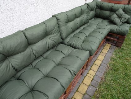 Vankúše  - Vankúše na tri PALETY, sada 8 KHAKI KROKOV_1