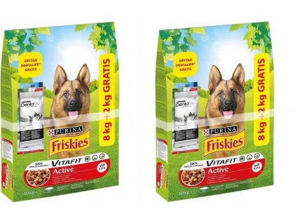 Krmivo pre psy - Purina Friskies aktívne s hovädzím mäsom 20kg + DENTALIFE_0