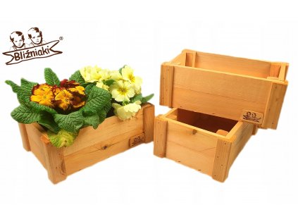 Stojan na kvety - SADA DREVENÉHO KVETU SADA TROCH KUSOV_1