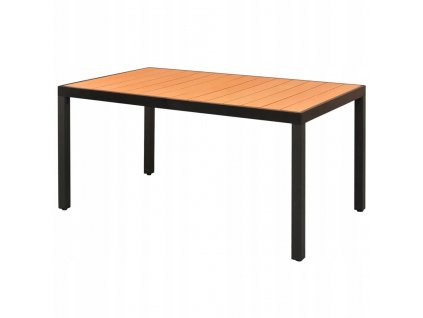 Stôl, stolík - Záhradný stôl, hnedá, 150x90x74 cm, hliník