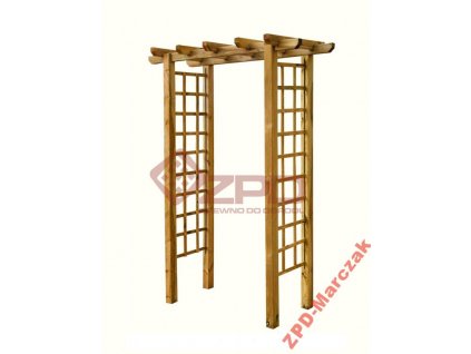 Perangola -  Drevená pergola, rovná mreža Kamil, brána ZPD_0
