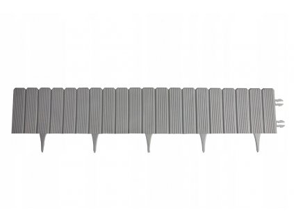 Obrubník palisáda -  Palisádový plastový plot ŠEDÝ 15m trávny lem_0