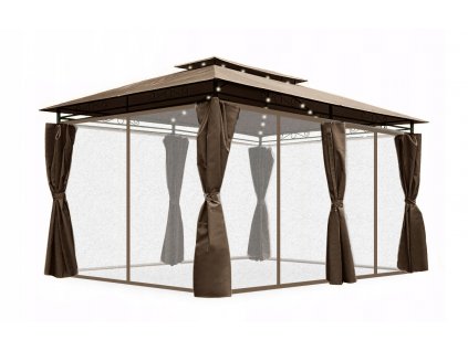 Predajný stan, altánok - Pavilónový altánok 3x4m LED moskytiéra_0