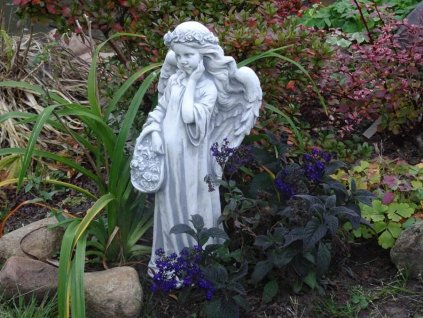 Angel betónový anjel s košíkom M773_1