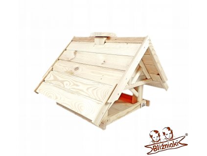 Vtáčia búdka, krmitko, domček - Veľké krmítko pre vtáky HOUSE drevená búda XXL_8