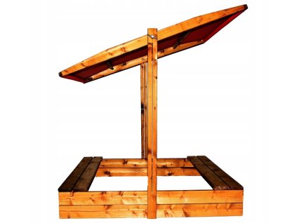 Detské ihrisko -  Drevené pieskovisko so zníženou KABÓNOU 120 cm_0