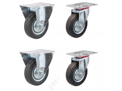SADA 4 OTOČNÝCH KOLIES PRE VOZÍK 85 mm KOLESO_0