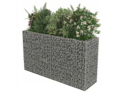 Gabión - Gabiónový kvetináč vyrobený z pozinkovanej ocele 180x50x100 cm_0