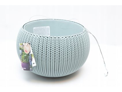 Kvetináč na terasu - Keter Pot Zavesenie Cozy M 36cm Misty Blue_9