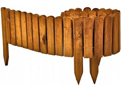 Obrubník palisáda -  Drevená palisáda s kolieskami 2m x 10cm hnedá_0