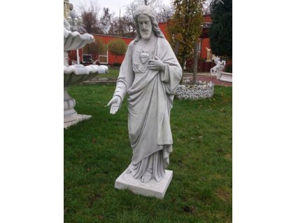 Posvätná Ježišová betónová postava so srdcom Artsteinde_1