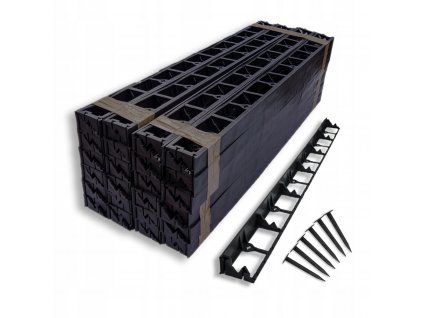 Obrubník palisáda -  ZÁHRADNÉ OKRUHOVÉ HRANY 50m + KOTVY 160 H45_0