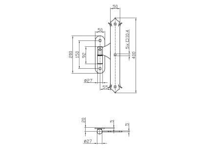 SLUČKY STREDNEJ NÁPRAVY H400 PRE OKENICE, DEKORATÍVNE_0