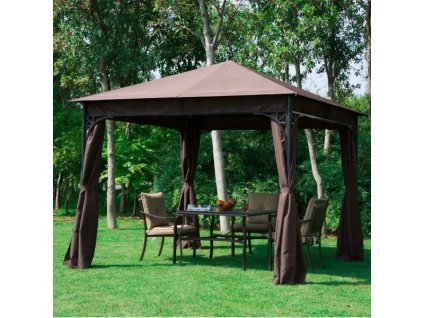 Predajný stan, altánok - Luxusný stan, hnedý, 3x3 m -01-0873_0