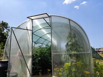 Skleník - PREMIUM TUNEL 3x10 POLYKARBONÁT 4mm POTRUBNÁ OCEL ZINKOVÁ PLATNÁ_0