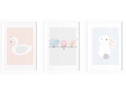 Obraz do detskej izby - Plagáty pre deti sada A3 - škandinávskom štýle_0