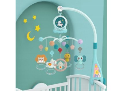 Kolotoč nad postielku - Detská postieľka diaľkové mobily_0