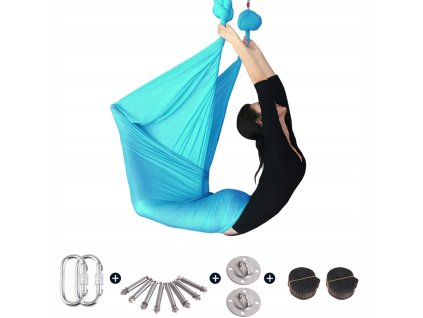 Na jógu - Air Yoga Hammock Plaid Swing Blue_0