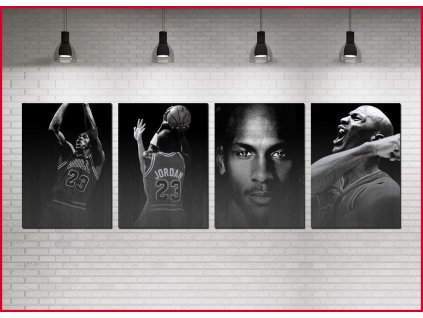 4 x x x x x OBRÁZOK, PLAGÁT, MICHAEL JORDAN 23 NBA VZDUCHU krídla_0